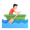 person rowing boat
